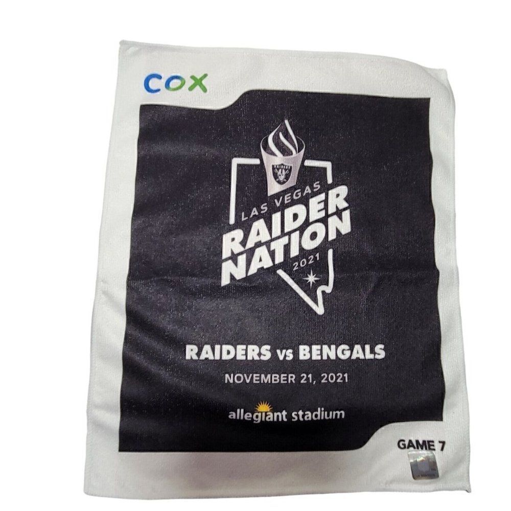 Las Vegas Fan Towel Raider Nation Microfiber Game 7 VS Bengals Cincinnati 2021‎